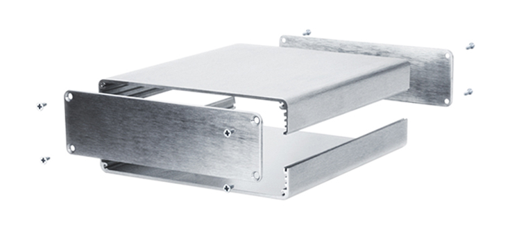 enclosuresandcases.com, enclosures and cases, Split Body aluminum enclosure, Electronic enclosure, pcb guides, aluminum case